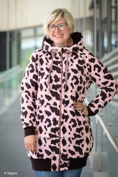 Preview: Modal French Terry Animal Print Altrosa/Schwarz by Swafing